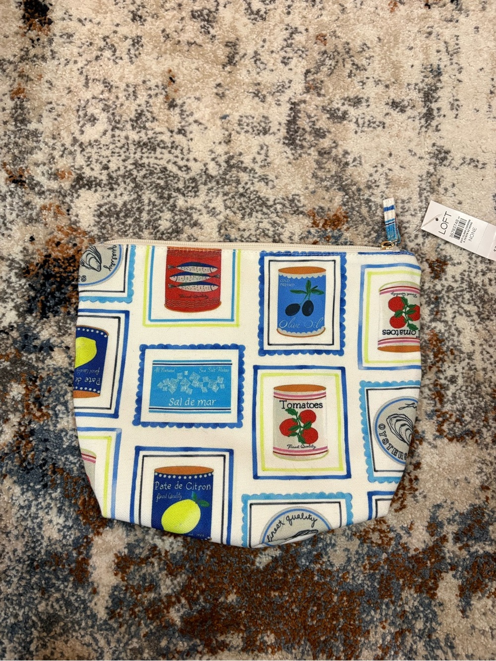 LOFT Zip Pouch in Multi Fruit & Can Print - Picture 3 of 7